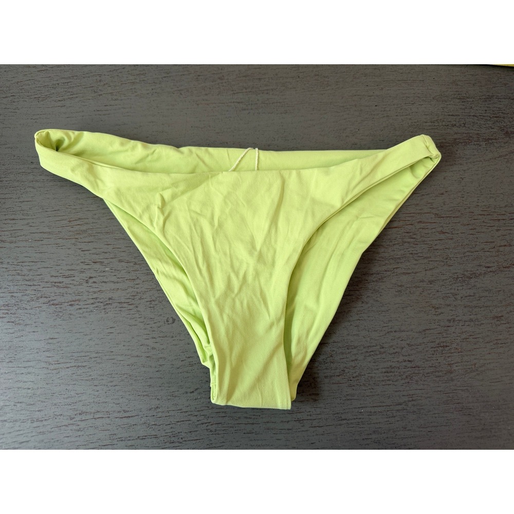 L*Space Lime Green Bikini Bottom XS Low Rise Swimwear Made in USA NWOT
